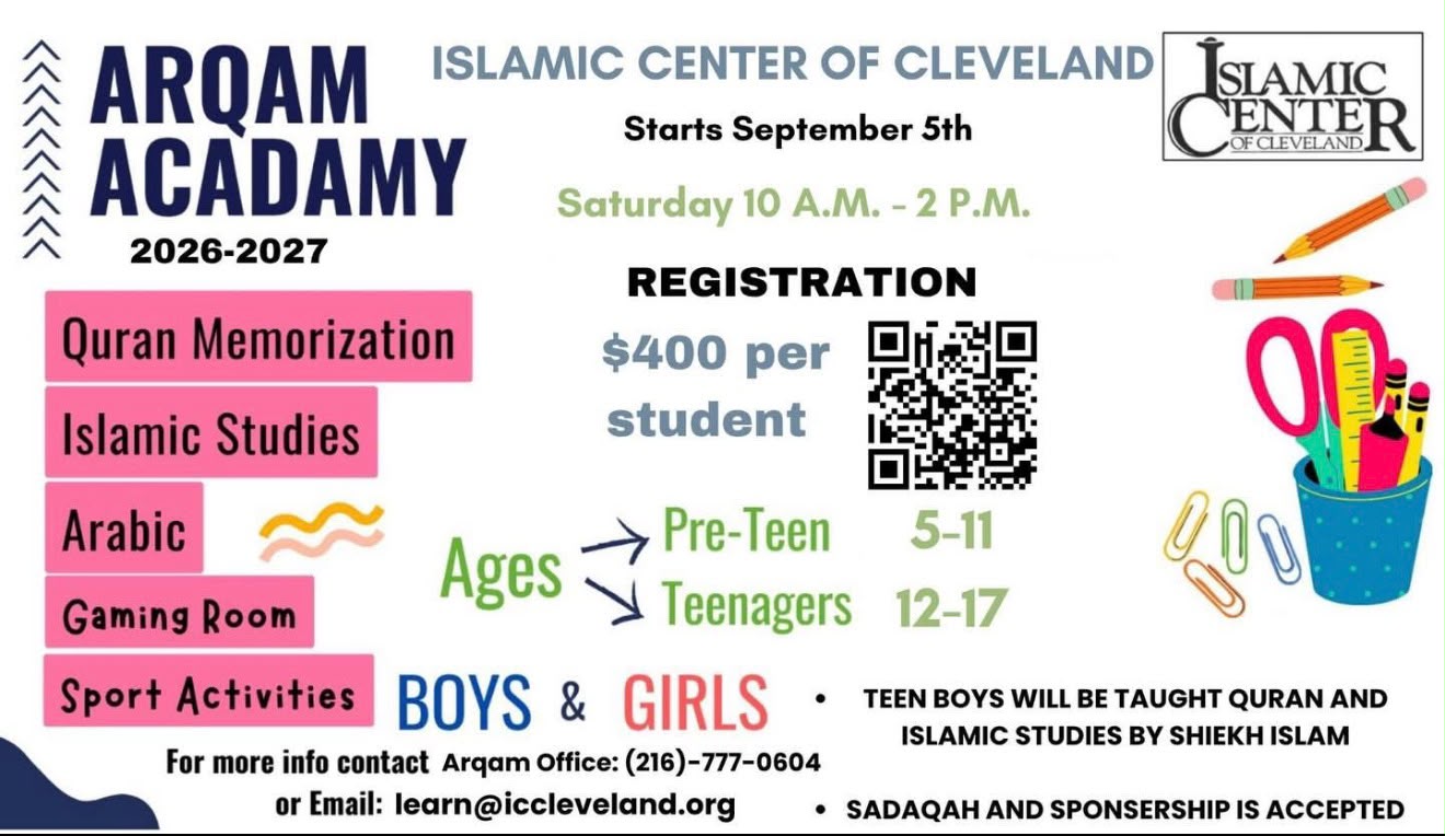 Arqam Academy 2026-2027 Registration