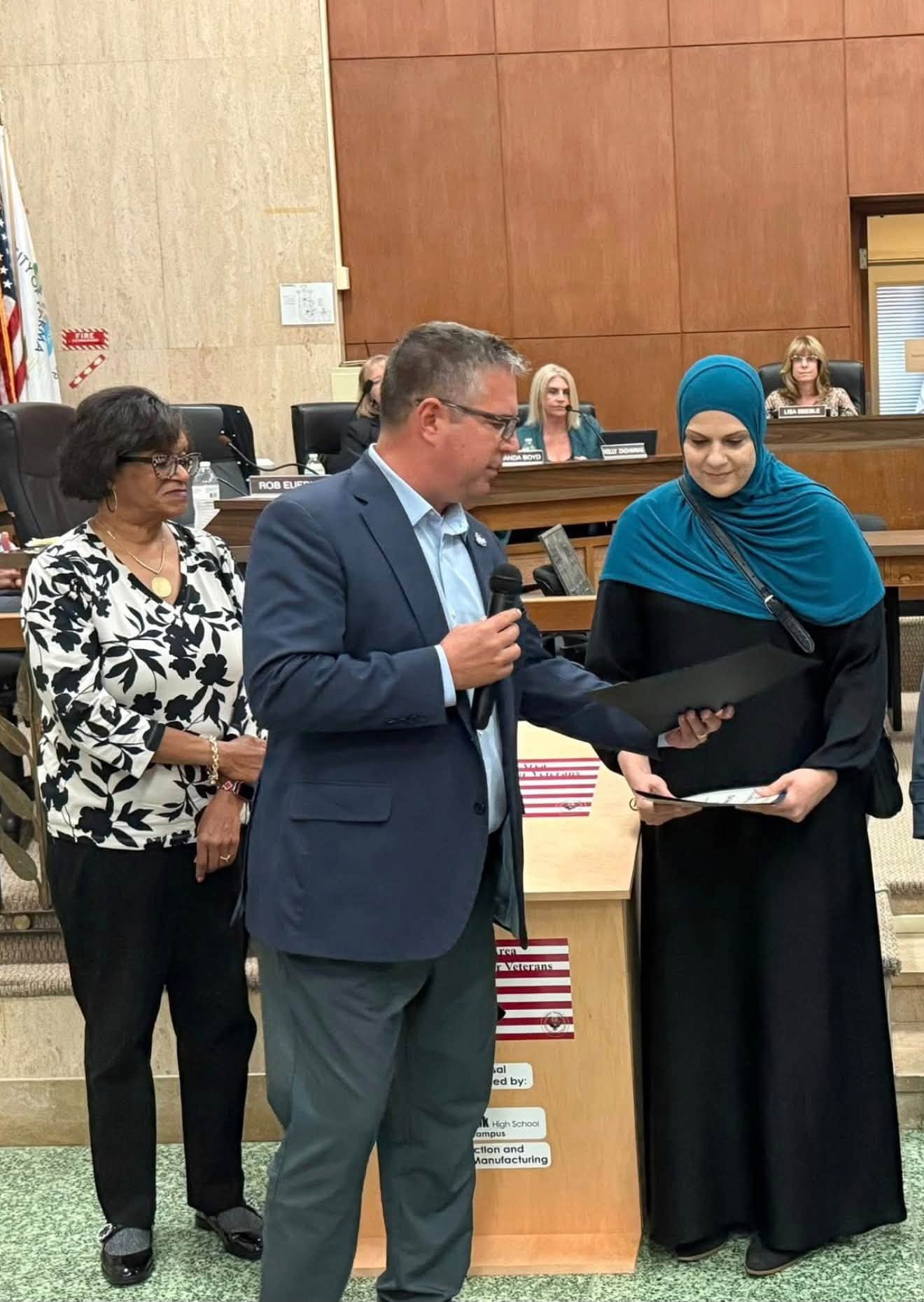 Recognition ceremony at Parma City Council